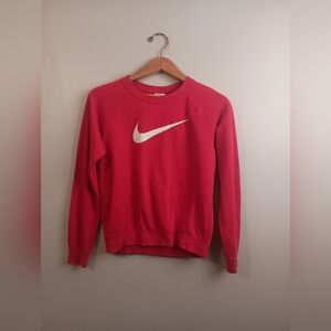 VTG Nike- Cherry Red Crew Neck Sweatshirt- Size XS